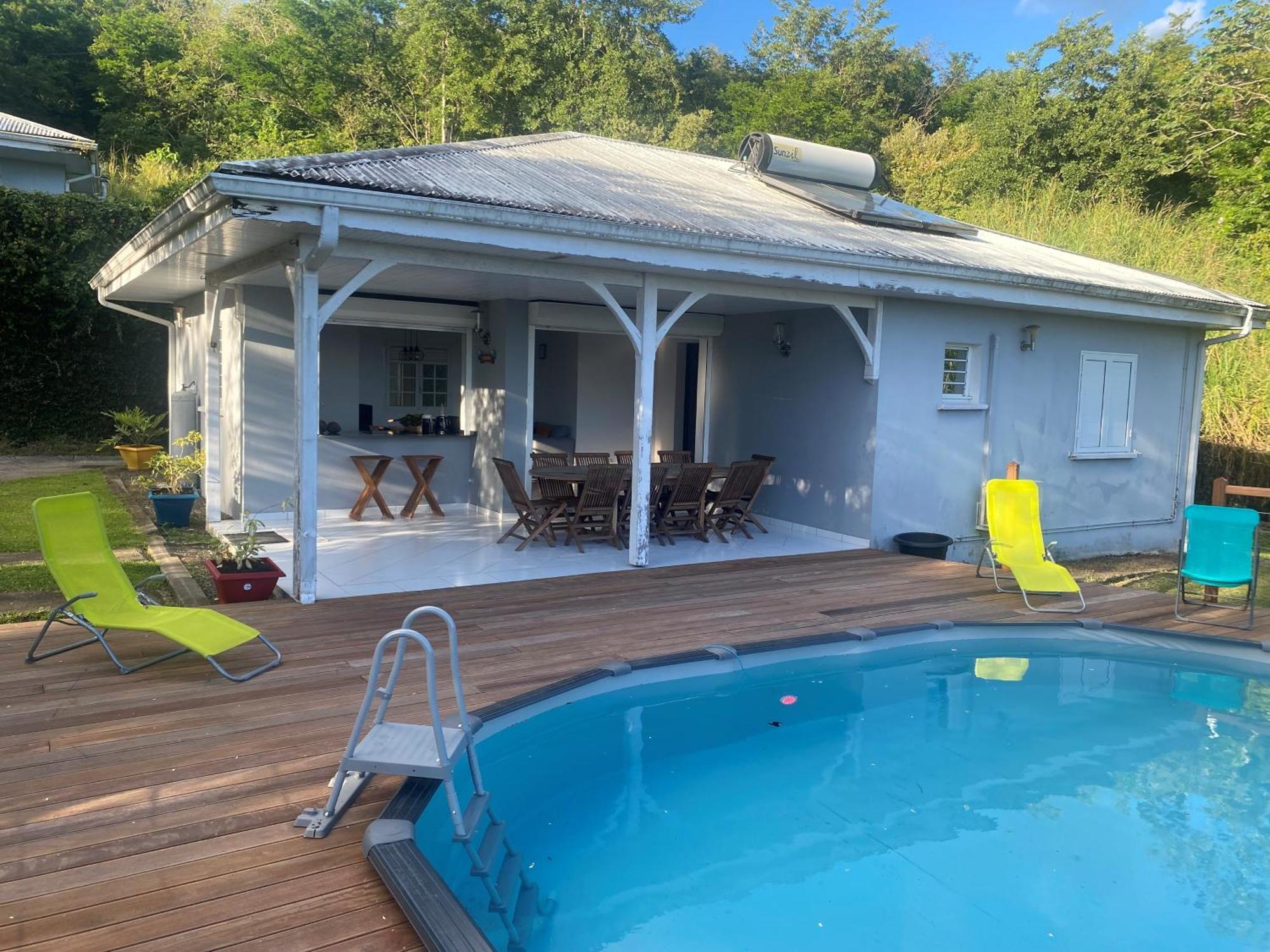 Les Terrasses De Maelle - Jolie Villa F4 Vue Mer Riviere-Salee Luaran gambar